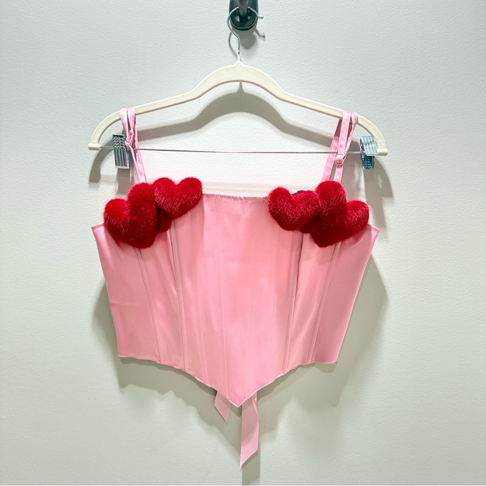 Sugar Thrillz Pink Corset Top size M NWT